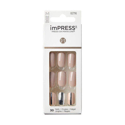 Unghie Finte Kiss imPRESS color Cloudy (30 Unità)