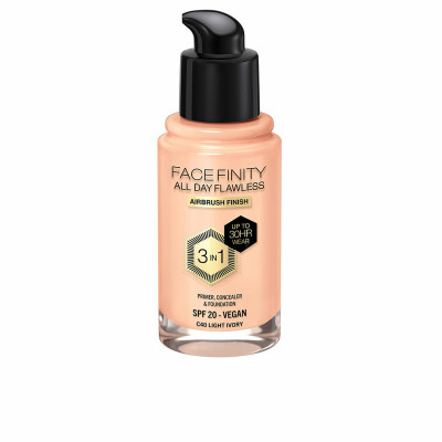 Base Cremosa per il Trucco Max Factor Face Finity All Day Flawless 3 in 1 Spf 20 Nº C40 Light ivory 30 ml