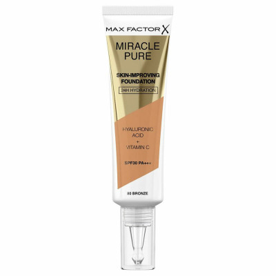 Base per Trucco Fluida Max Factor Miracle Pure Spf 30 Nº 80-bronze 30 ml