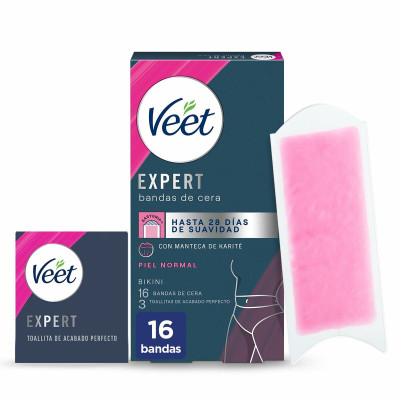 Strisce Depilatorie Corpo Veet Expert Bikini (16 Unità)