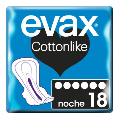 Assorbenti con Ali da Notte Evax COTTONLIKE (9 uds)