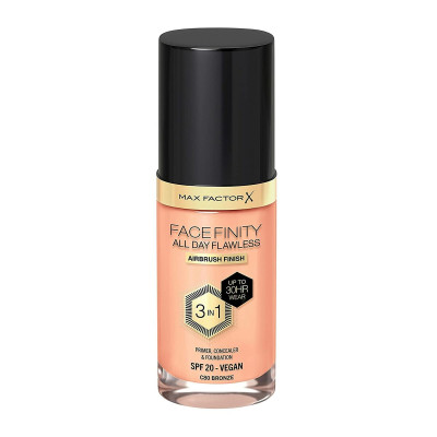 Base Cremosa per il Trucco Max Factor Facefinity 3 in 1 Spf 20 Nº 80 Bronze 30 ml