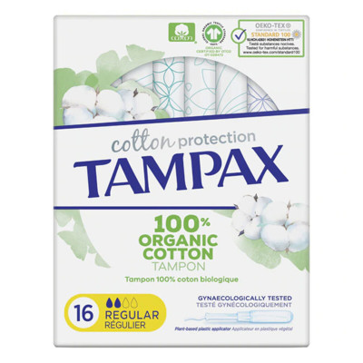 Assorbenti Interni Regolari Tampax Tampax Organic Regular (16 uds) 16 Unità