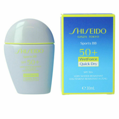 Base Cremosa per il Trucco Sports BB Shiseido Sports BB SPF50+ SPf 50+ Very Dark Spf 50 30 ml (30 ml)