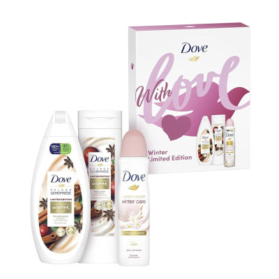 Set di igiene Dove Love Winter 3 Pezzi