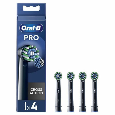 Testina di Ricambio Oral-B Pro Cross action Nero 4 Unità