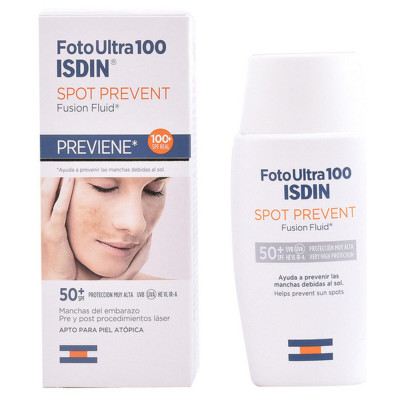 Protezione Solare Viso Spot Prevent Isdin Foto Ultra SPF 50+ (50 ml) SPF 50+ 50 ml