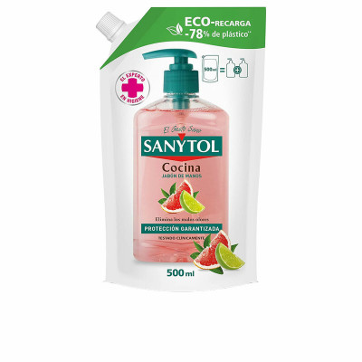 Sapone per le Mani Sanytol 500 ml Antibatterico Cucina Ricarica