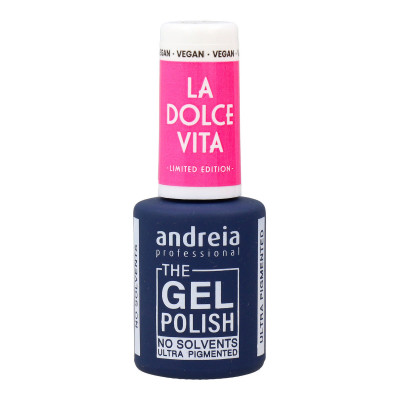 Smalto per unghie in gel Andreia La Dolce Vita DV5 Vibrant Pink 10,5 ml