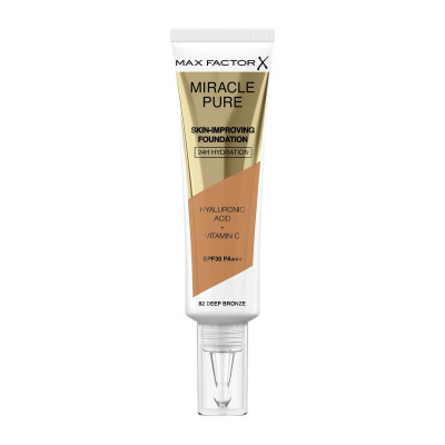 Base Cremosa per il Trucco Max Factor Miracle Pure Nº 82 Deep bronze Spf 30 30 ml