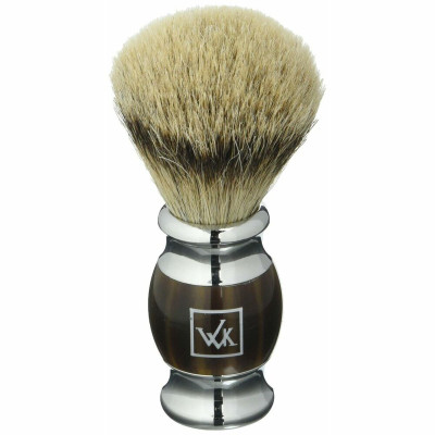 Pennello da Barba Walkiria Metacrilato Natural Marrone Argentato