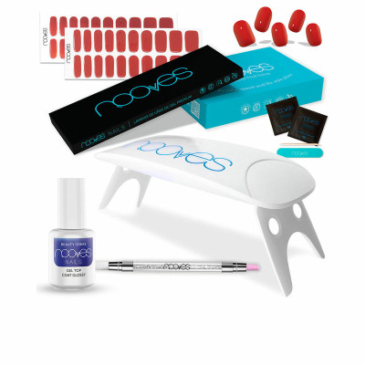 Set dei Manicure Nooves Premium Rosso Gel foil per Unghie 8 Pezzi