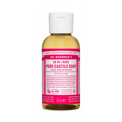 Sapone Liquido Dr Bronner's 60 ml Rose