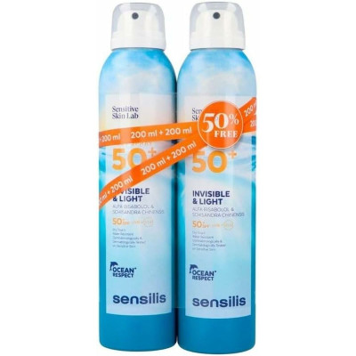 Spray Protezione Solare Sensilis Invisible and Light SPF 50+ 200 ml x 2