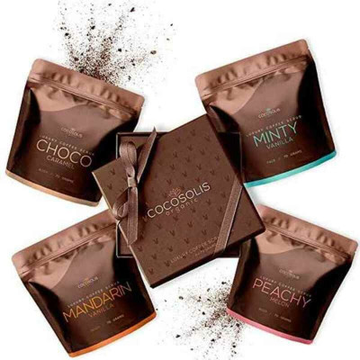 Esfoliante Viso Luxury Coffee Scrub Box Cocosolis Luxury Coffee Scrub Box 4 Pezzi (4 x 70 ml)