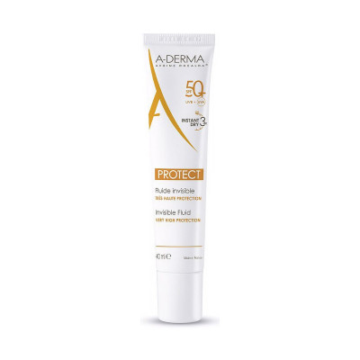 Protezione Solare Viso A-Derma Protect Fluide Invisible Spf 50 40 ml